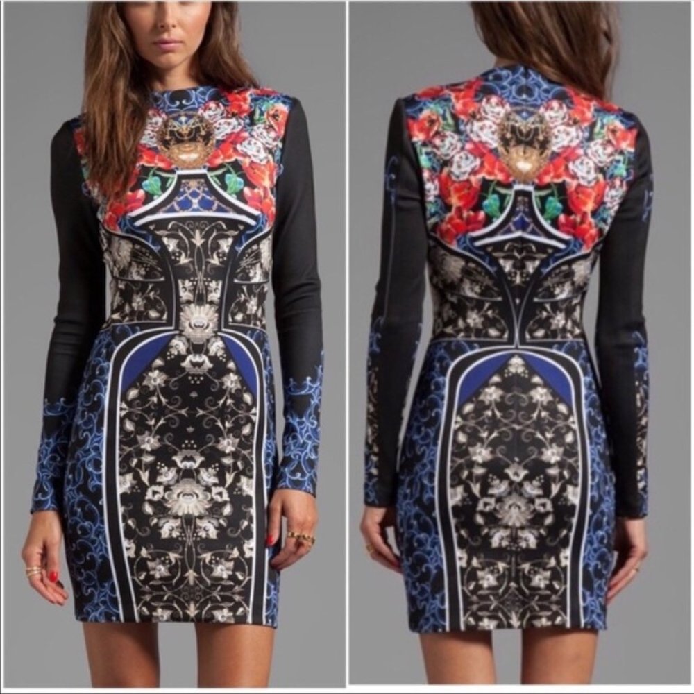 Clover Canyon Long Sleeve Body-Hugging Scuba Dress